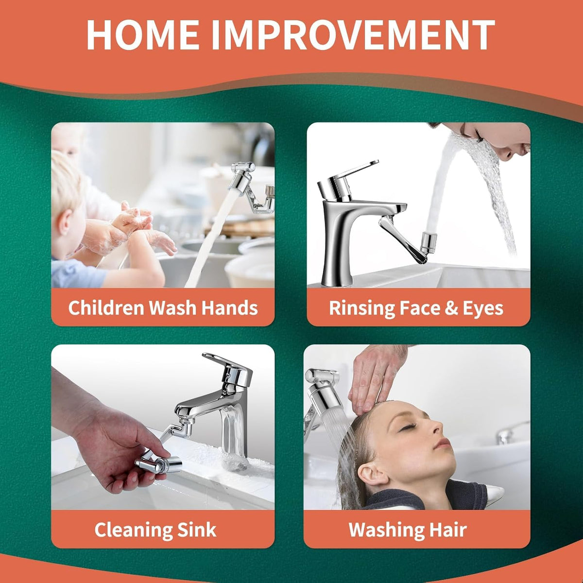 Patented Swivel Faucet Extender Sink Aerator NSF/ANSI 372 Standard