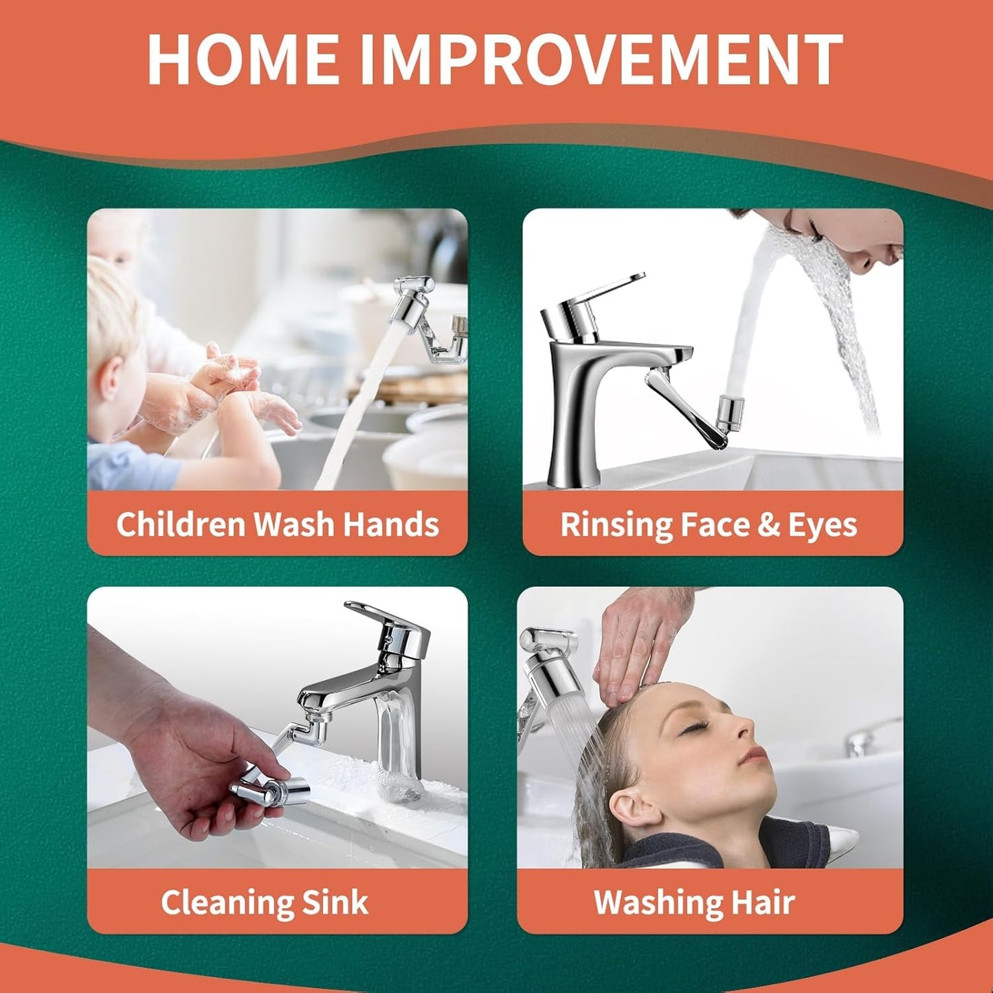 Patented  Swivel Faucet Extender Sink Aerator NSF/ANSI 372 Standard
